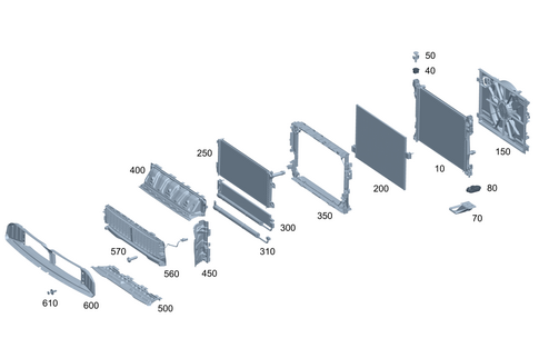 Cooler, Mount and Cover for 2023 Mercedes-Benz EQS 580 SUV #0