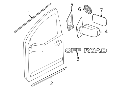 Exterior Trim - Front Door for 2009 Nissan Xterra #0
