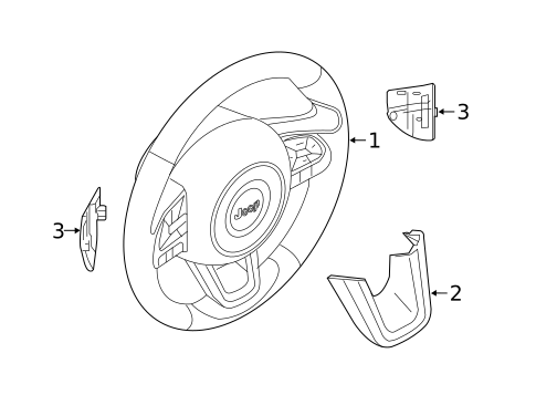 Steering Wheel & Trim for 2015 Jeep Renegade #0