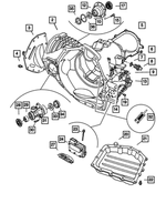 4883522AE - Automatic Transaxle 4 Speed: Transaxle Case for Mopar Image