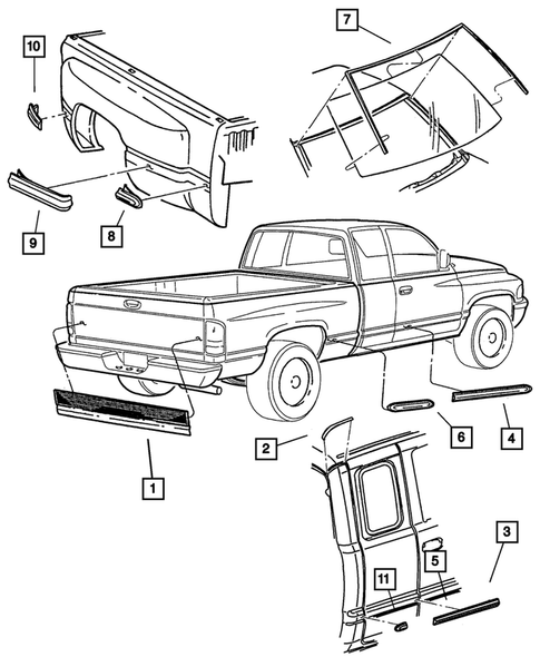 Moldings and Ornamentation for 2001 Dodge Ram 2500 #0