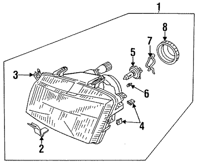 4240289 - Unclassified: Headlight for Saab: 900 Image