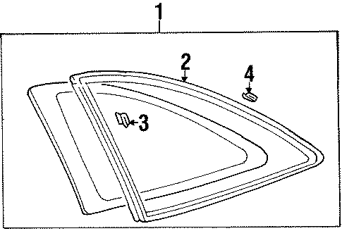 Glass & Hardware for 1993 Lexus SC400 #0