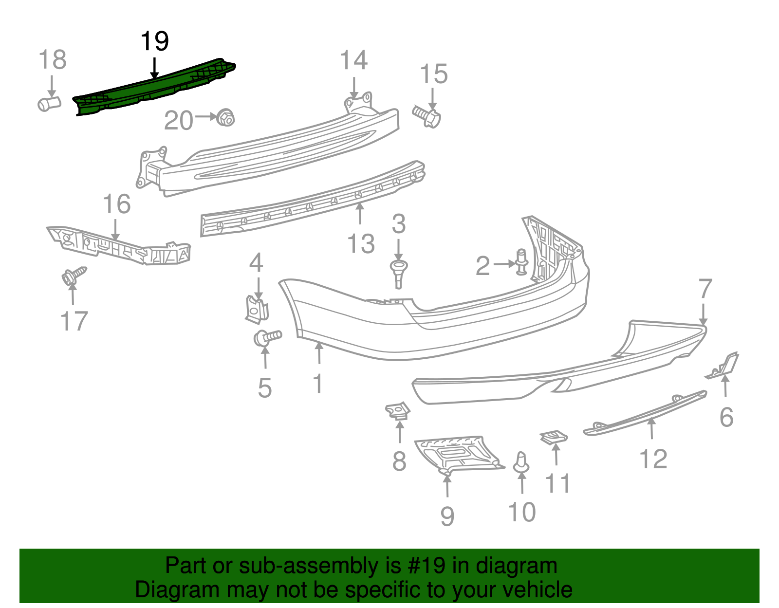 1K9-807-863-A - Bumper Cover Support Rail 2009-2014 Volkswagen Jetta ...