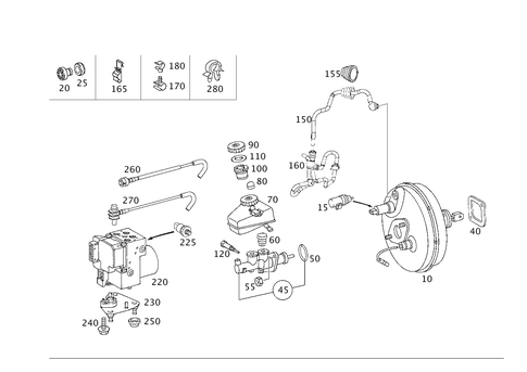 Brake Booster for 1998 Mercedes-Benz E430 #1