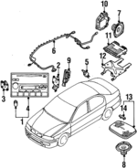 280706J000 - Body: Amplifier Bracket for INFINITI: G20 Image