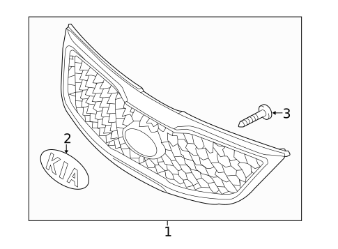Grille for 2014 Kia Sportage #0