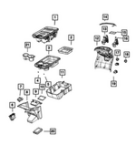 68409907AA - Interior Trim: Console Clip for Ram: 1500, 2500, 3500 Image