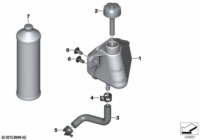 17117679343 - Cooling: Expansion Tank -  for BMW-Motorrad Image