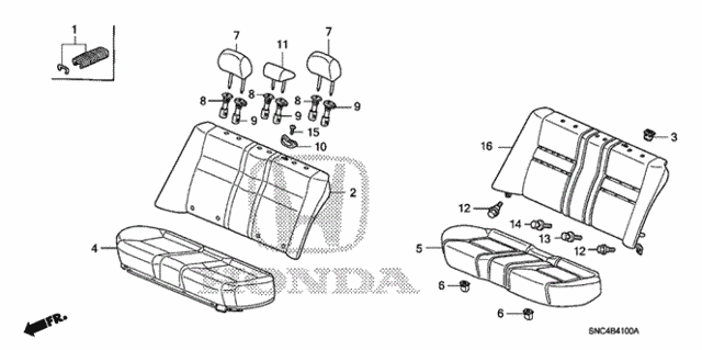 Rear Seat for 2006 Honda Civic #0