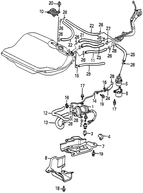 Fuel Pump - Fuel Strainer for 1984 Honda Accord #0