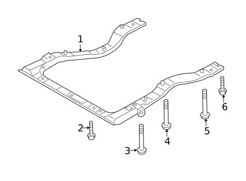 Crossmember for 2004 Subaru Impreza #1