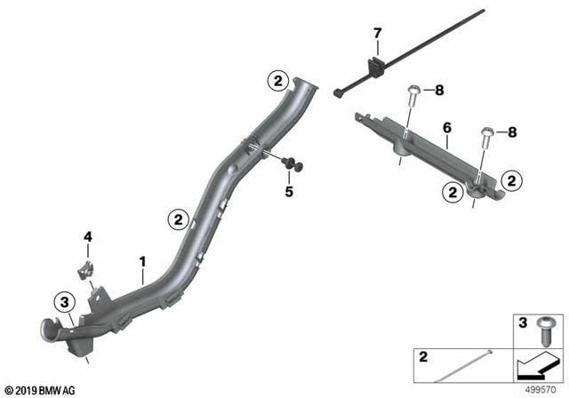 61138375986 - General Electrical System: Cable Tie - L=150Mm/B=3.6mm for BMW-Motorrad Image