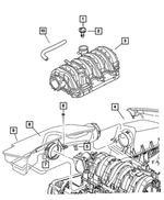 53013714AA - 5.7L Gas; Engine: Air Cleaner To T/body Clamp for Mopar Image