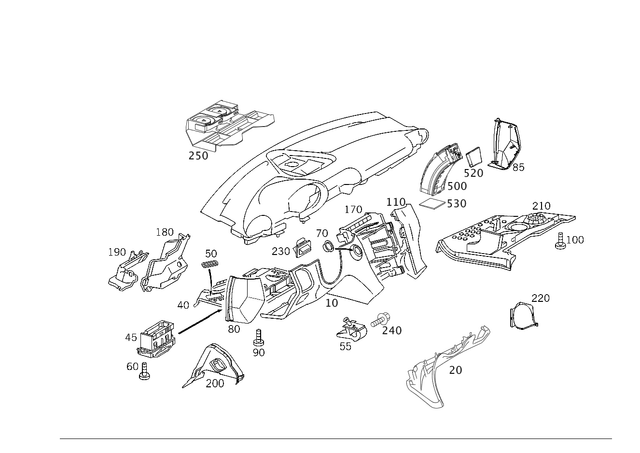 2036802714 - Electrical System: Holder for Mercedes-Benz: 180C, C230, C240, C32 AMG, C320, C55 AMG, CLK320, CLK500, CLK55 AMG Image image