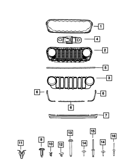 Grilles for 2024 Jeep Gladiator #0