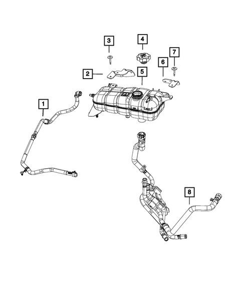 Engine Coolant Reservoir (Bottle) for 2020 Ram 1500 #0