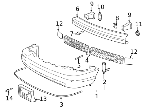 Bumper & Components - Front for 2010 Ford Crown Victoria #0