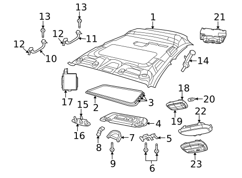 Interior Trim - Roof for 2015 Jeep Compass #0