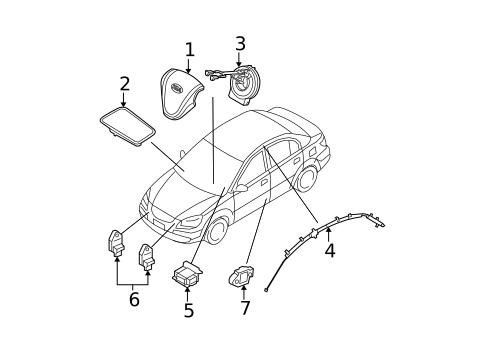 Air Bag Components for 2011 Hyundai Accent #0