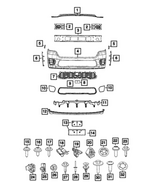 68667496AA - Frame, Bumper and Fascia: Bumper Bracket Kit for Mopar Image