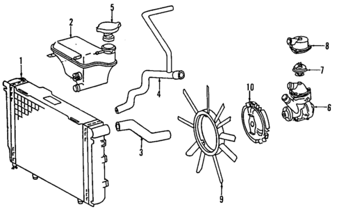 Cooling System for 1986 Mercedes-Benz 300 SDL #0