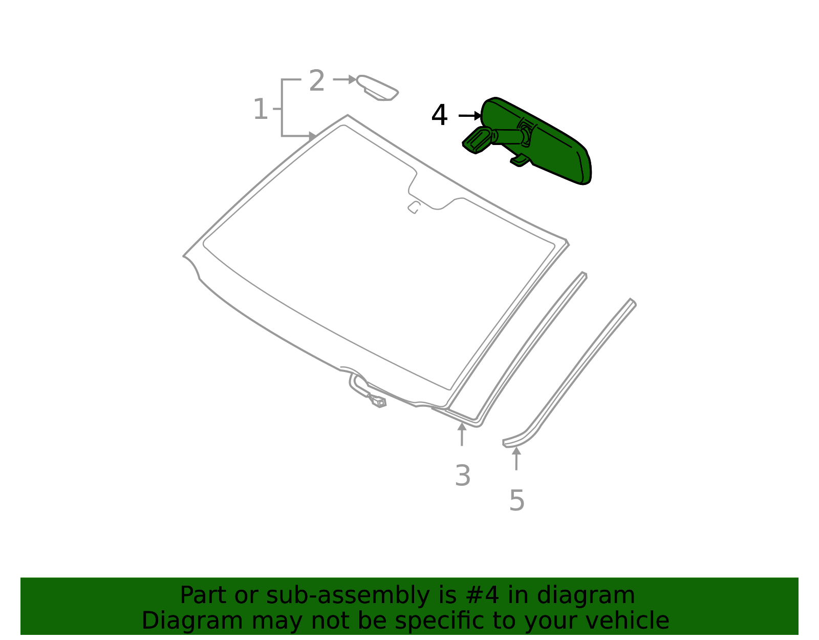 Interior Rear View Mirror 87810-0C020 | Toyota Parts Center