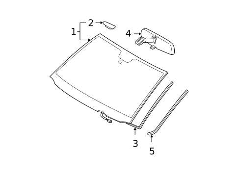 Glass - Windshield for 2007 Toyota Tundra #0