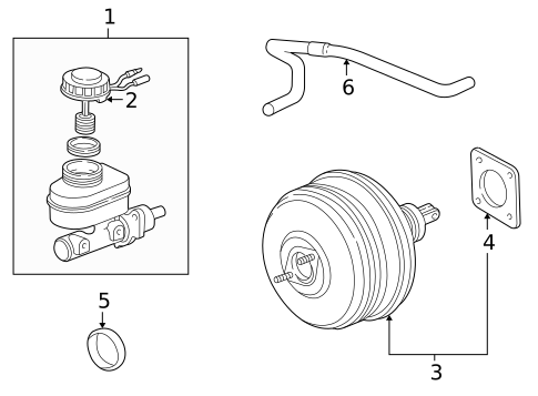 Master Cylinder - Components On Dash Panel for 1999 Honda Odyssey #0