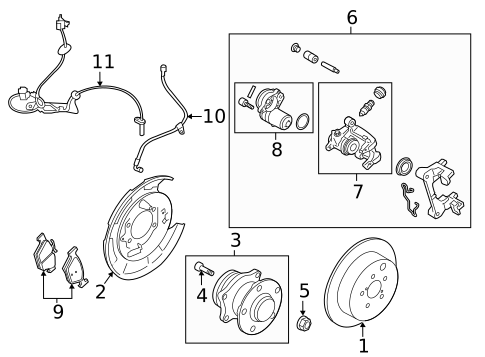 Rear Brakes for 2024 Subaru Outback #1