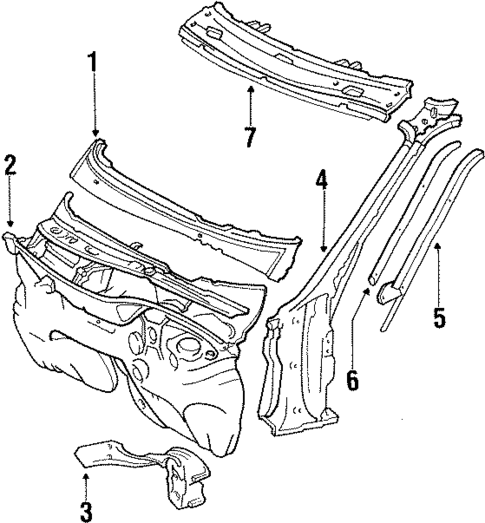 Cowl for 1991 Mercedes-Benz 350SD #0