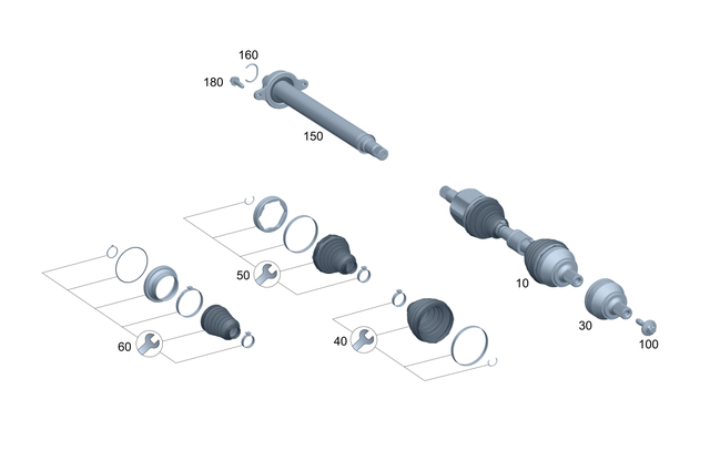 1773609200 - Front Axle: Constant-Velocity Joint for Mercedes-Benz Image image