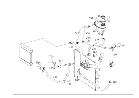 Expansion Tank, Mounting and Hoses for 2020 Mercedes-Benz Maybach S560 #0