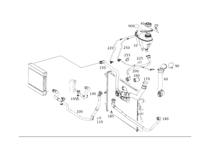 2225012401 - : Coolant Line for Mercedes-Benz Image