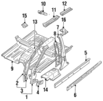 7620165Y35 - Body: Hinge Pillar for Nissan Image