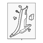 GD9Z5424346AA - Body: Lower Center Pillar Trim for Lincoln: Continental Image