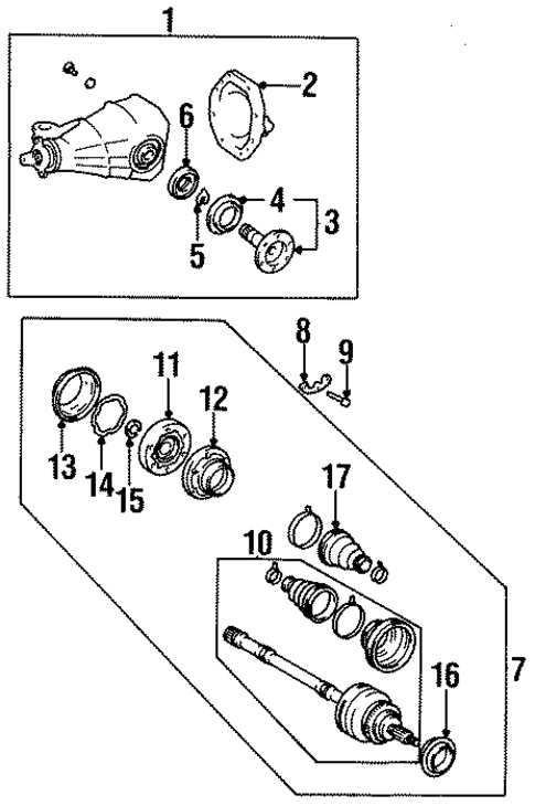 Axle & Differential for 1998 Lexus LS400 #0