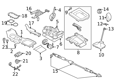 Transmission Shift Lever for 2023 Subaru Crosstrek #0
