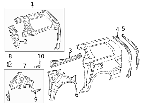 Inner Structure for 2012 Toyota Sienna #0