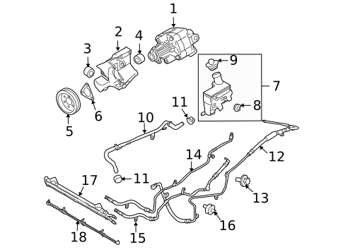 Pump & Hoses for 2006 Volkswagen Phaeton #0