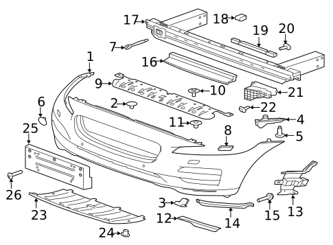 Bumper & Components - Front for 2020 Jaguar F-Pace #0