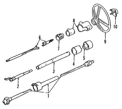 Steering Column for 1988 Chevrolet C2500 #1