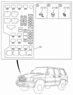 8943883050 - Electrical/Exhaust/Heater/Fuel: FUSE UNIT, R. (80A) (BLACK) for Acura Image