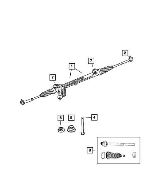Steering Gear for 2009 Jeep Commander #0