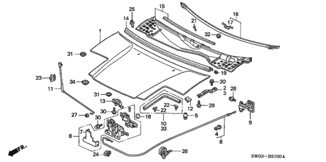 Engine Hood for 2002 Acura NSX #0