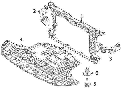 Radiator Support for 2023 Kia Niro EV #0