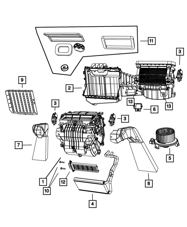 68089573AA - : Blower Motor Housing for Mopar Image