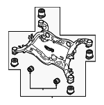 4K0505235AS - Suspension: Suspension Cross-member for Audi: A6 allroad, A6 Quattro, A7 Sportback, RS6 Avant, S6, S7 Sportback Image
