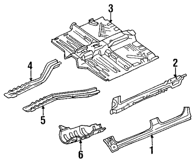 BC1D53660 - : Floor Side Rail for Mazda Image