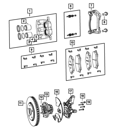 Front Brakes for 2023 Chrysler Pacifica #0